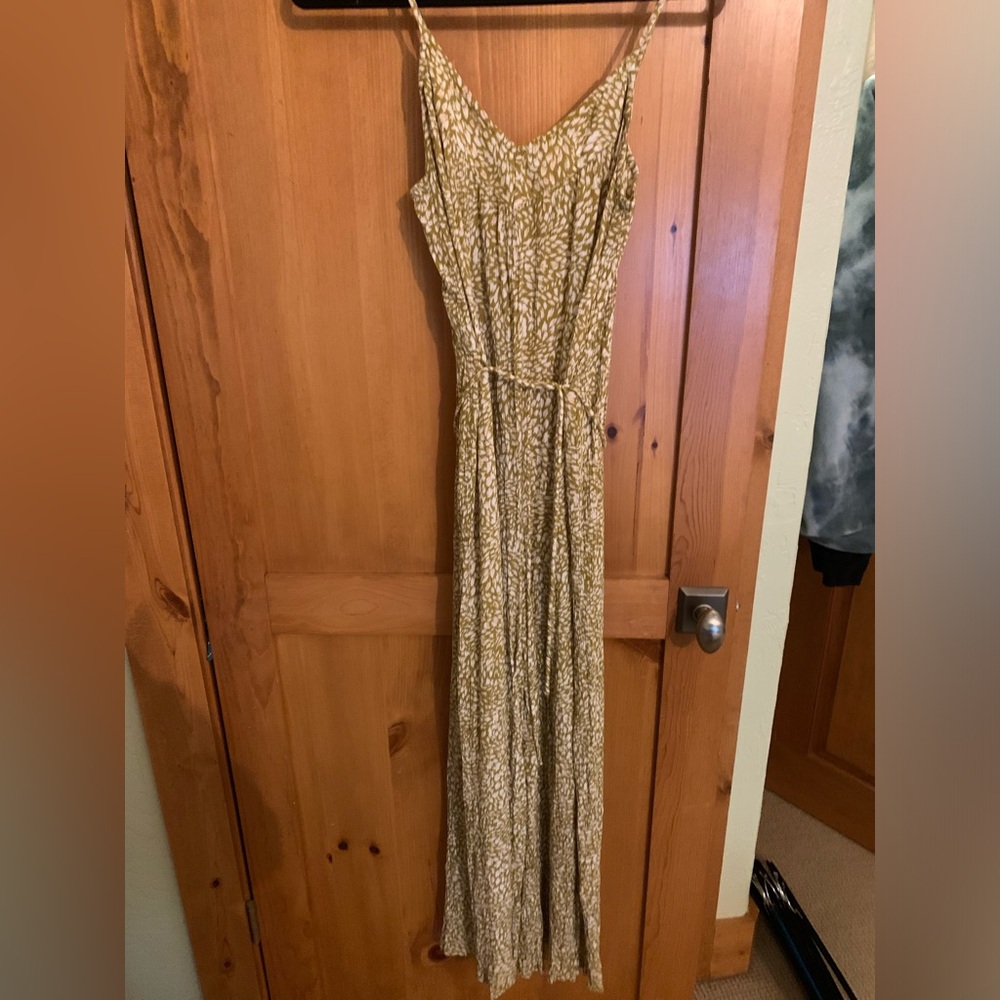 Amuse society green/ yellow jumpsuit, size XS